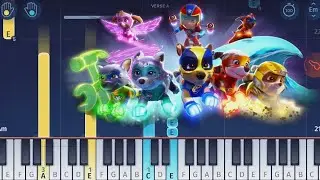 PAW Patrol - The Mighty Pups Theme Song - EASY Piano Tutorial