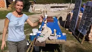 How limestone, quick lime, slaked lime, limewash and lime water look like