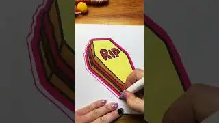 Spooky Snack - Coffin Sandwhich! #colorwithme #coloringcommunity #coloringbook #halloween