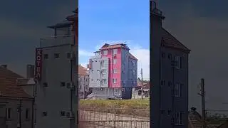 The hotel where I stayed, from the train / Гостиница, где я остановился, с поезда