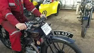 1927 AJS H5 350cc at Andy Tiernans #08326AJS