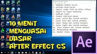 10 minutes how to learn to edit adobe after effect cs
