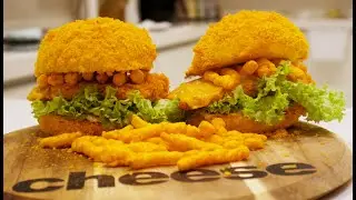 Flamin’ Hot Cheetos Chicken Burger Recipe
