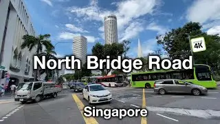City Hall North Bridge Road Sunday Afternoon Walk [Singapore] 4K & Binaural Audio