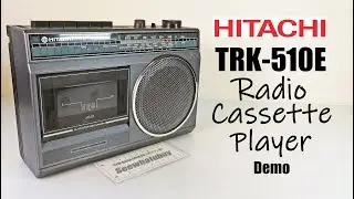 SOLD - Vintage Retro HITACHI TRK-510E Portable Radio Cassette Player Recorder FM/MW Tape Machine