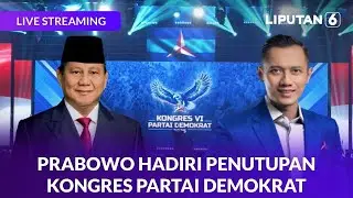 Prabowo Hadiri Penutupan Kongres Partai Demokrat | LIVE