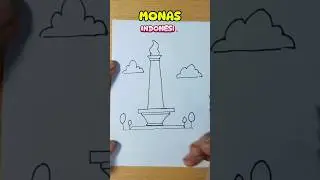 gambar Monas mudah untuk anak SD #gambarmudah