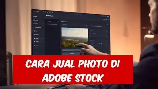 Creative professional uploading image to Adobe Stock on computer monitor in modern workspace