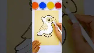 Sand painting parrot #art #sandart #shorts #coloring #kidsart #sandpainting #parrot #parrotcolor