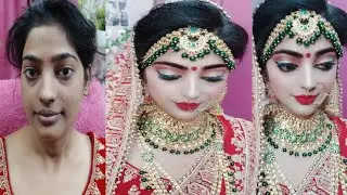 Real Dusky Skin HD Bridal Makeup !! घर बैठे सीखें HD ब्राइडल  मेकअप / Easy party makeup step by step