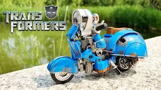 How to Transform:: Старый мотоцикл - SQWEEKS Transformers Movie Toy Review (with Unboxing)