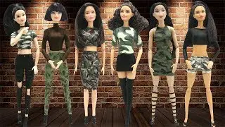 Play Doh CAMOUFLAGE Disney Princess Mulan and Barbie Dolls  Inspired Costumes