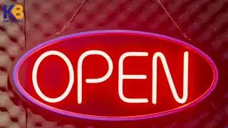 GearUP OPEN10 Neon Business Sign For Shop, Restaurant, Pharmacy, Cafe KB Electronics