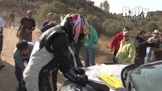 Kimi R&auml;ikk&ouml;nen has little fire! WRC Rally Catalunya 2011