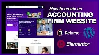 How to create an Accounting Firm Website Using WordPress, Elementor and Relume