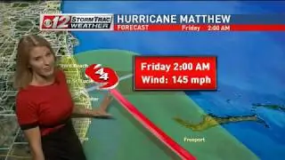 Meteorologist Kerrin Jeromin through Hurricane Matthew
