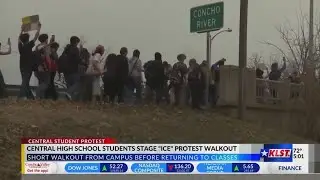 Central High School students protest ICE with walkout