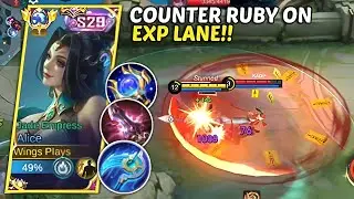 HOW TO COUNER RUBY AT SIDELANE USING ALICE 2024 | ALICE BEST BUILD 2024 | MLBB