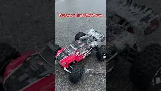 ARRMA Kraton 6s V5 BLX first snow run!!! #arrmakraton6sblx #arrma #kraton6s #rccars #rctruck #snow
