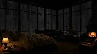 Ultimate Night Calm 🌧️🔥 Rainstorm Outside, Warm Fire Inside | Deep Sleep ASMR