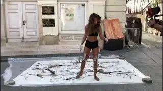 Georgette Yvette Pont&eacute; Dance painting/dance performance. #performance #dance #dancer #artist
