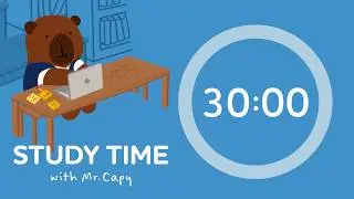 Study with Mr.Capy | 2.5 Hours Focus Pomodoro (30 mins. focus & 10 mins. break) | Cozy Lofi Music