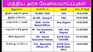Central Govt Jobs 2026 | 55,087 Vacancies (February)