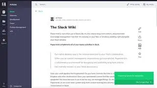 Exporting articles from Papermind - Your Slack Wiki