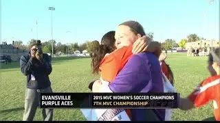 Evansville wins the 2015 MVC Women's Soccer Championship