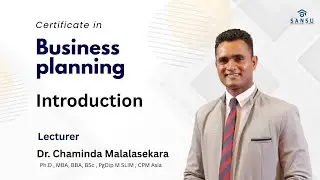 Certificate in Business Planning - Introduction | Dr Chaminda Malalasekara