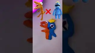 💙ORANGE+BLUE 🧡Rainbow Friends #polymerclay #clay #diy #rainbowfriends #airdryclay #shots #tiktok