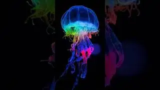 The Rainbow Lights of the Ocean #deepsea #jelly #jellyfish