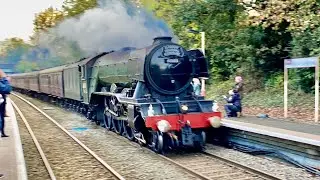 Flying Scotsman Powers Through Wythall - 30.10.21 - RTC Stratford Flyer