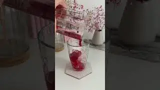 Лимонад малина-бузина💕 малина+мята+сироп бузины+лед+газированная вода #love #reels #cooking #like