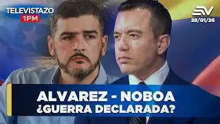 Alvarez - Noboa &iquest;Guerra declarada? | Televistazo 1PM Noticias 28 enero 2026