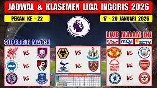 Jadwal Liga Inggris 2026 Pekan Ke 22 Live SCTV ~ NOTTINGHAM vs ARSENAL ~ MAN UNITED vs MAN CITY