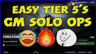 Easy Tier 5 Gear GM Solo Ops