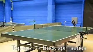 TenniRobo - top spin to back spin changing, and shots to 3 points