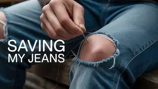 Invisible Knee Rip Repair on Jeans! Save Your Denim Like New