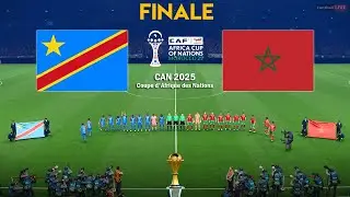 RD Congo vs Maroc - Finale Coupe d'Afrique des Nations 2025 CAN | Match complet | Simulation PES