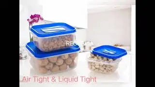 REDSEL 3 Pcs Air Tight & Liquid Tight Fridge Storage Containers