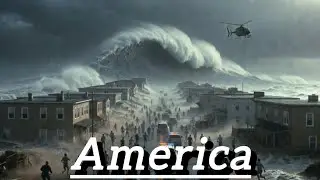 Realistic Tsunami in an American City | Before and After. Short movie 