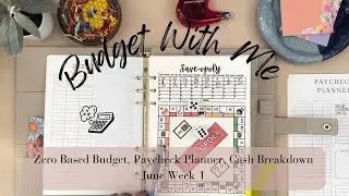 Budget With Me | $1250 | June Week 1 | Zero Based Budget | Cash Envelopes | Paycheck Planner