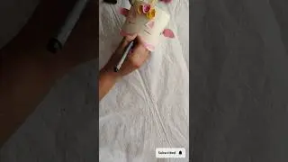 Unicorn pen holder 🦄|| easy idea 💡💡|| unicorn school diy 🦄#diy #art #craft  #trending #shorts