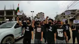 Tribal solidarity march&rdquo; organized by the All Tribal Students&rsquo; Union, Manipur (ATSUM).