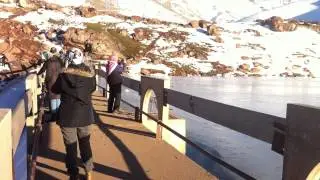 Morocco - Oukaimeden - Dam of freezing water