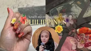 PACK & PREP WITH ME FOR THE PHILIPPINES 🥥 🌴 | travel essentials, nails, lashes, outfits. (2024)