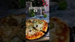 Creamy Cheesy chicken toppings for pizza #shorts #youtubeshorts #pizza