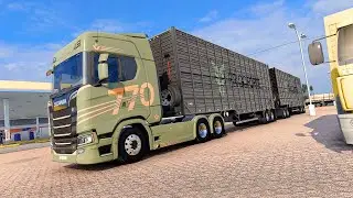 PUXANDO OS PÉ RACHADO DE SCANIA V8/MAPA RBR+DLCS 1.57GRÁFICOSNOWYMOON