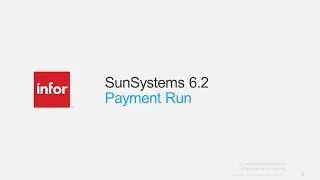 SunSystems 621 - Payment Run